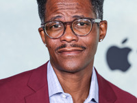 Edgar Blackmon arrives at the World Premiere Of Apple TV+ Series' 'Shrinking' Season 2 held at the Pacific Design Center on October 8, 2024...