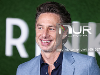 Zach Braff arrives at the World Premiere Of Apple TV+ Series' 'Shrinking' Season 2 held at the Pacific Design Center on October 8, 2024 in W...