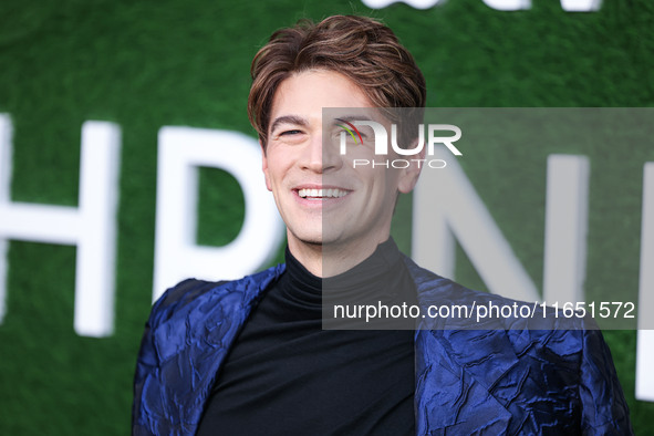 Devin Kawaoka arrives at the World Premiere Of Apple TV+ Series' 'Shrinking' Season 2 held at the Pacific Design Center on October 8, 2024 i...