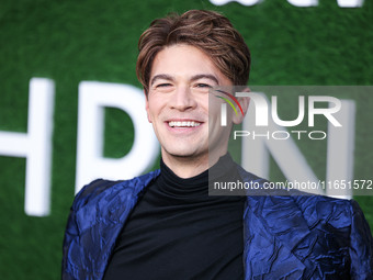 Devin Kawaoka arrives at the World Premiere Of Apple TV+ Series' 'Shrinking' Season 2 held at the Pacific Design Center on October 8, 2024 i...