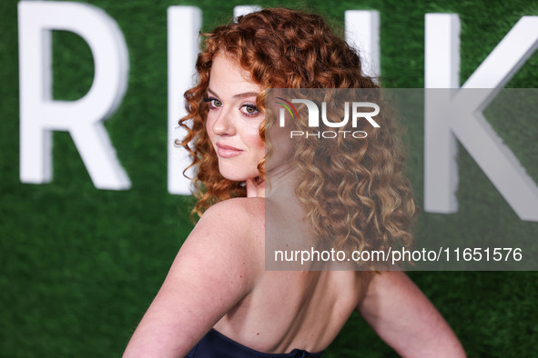 Rachel Stubington arrives at the World Premiere Of Apple TV+ Series' 'Shrinking' Season 2 held at the Pacific Design Center on October 8, 20...