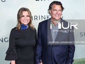 Gigi Rice and Ted McGinley arrive at the World Premiere Of Apple TV+ Series' 'Shrinking' Season 2 held at the Pacific Design Center on Octob...