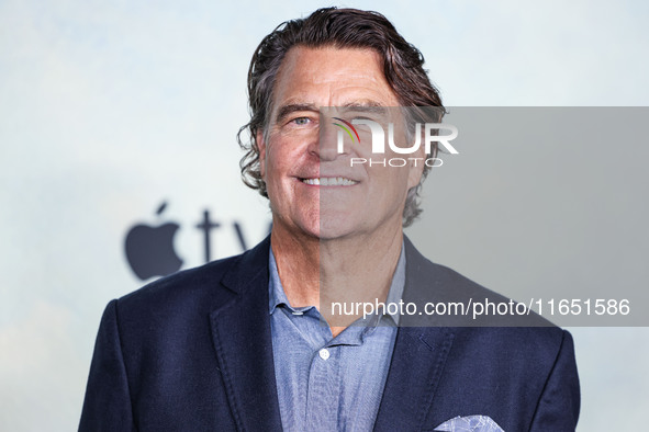 Ted McGinley arrives at the World Premiere Of Apple TV+ Series' 'Shrinking' Season 2 held at the Pacific Design Center on October 8, 2024 in...