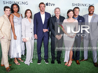 Michael Urie, Jessica Williams, Christa Miller, Harrison Ford, Jason Segel, Lukita Maxwell, Ted McGinleya and Luke Tennie arrive at the Worl...