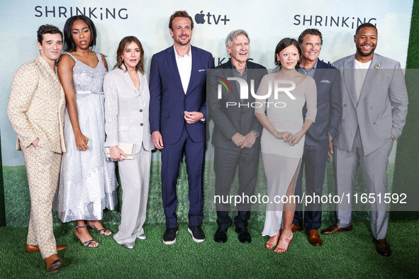 Michael Urie, Jessica Williams, Christa Miller, Harrison Ford, Jason Segel, Lukita Maxwell, Ted McGinleya and Luke Tennie arrive at the Worl...