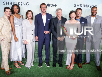 Michael Urie, Jessica Williams, Christa Miller, Harrison Ford, Jason Segel, Lukita Maxwell, Ted McGinleya and Luke Tennie arrive at the Worl...