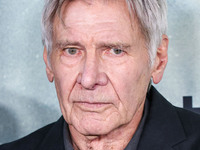 Harrison Ford arrives at the World Premiere Of Apple TV+ Series' 'Shrinking' Season 2 held at the Pacific Design Center on October 8, 2024 i...