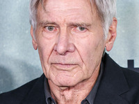 Harrison Ford arrives at the World Premiere Of Apple TV+ Series' 'Shrinking' Season 2 held at the Pacific Design Center on October 8, 2024 i...