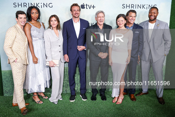 Michael Urie, Jessica Williams, Christa Miller, Harrison Ford, Jason Segel, Lukita Maxwell, Ted McGinleya and Luke Tennie arrive at the Worl...