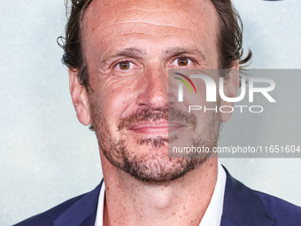 Jason Segel arrives at the World Premiere Of Apple TV+ Series' 'Shrinking' Season 2 held at the Pacific Design Center on October 8, 2024 in...