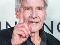 Harrison Ford arrives at the World Premiere Of Apple TV+ Series' 'Shrinking' Season 2 held at the Pacific Design Center on October 8, 2024 i...