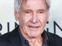 Harrison Ford arrives at the World Premiere Of Apple TV+ Series' 'Shrinking' Season 2 held at the Pacific Design Center on October 8, 2024 i...