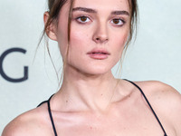 Charlotte Lawrence arrives at the World Premiere Of Apple TV+ Series' 'Shrinking' Season 2 held at the Pacific Design Center on October 8, 2...