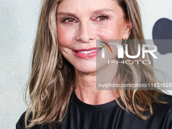 Calista Flockhart arrives at the World Premiere Of Apple TV+ Series' 'Shrinking' Season 2 held at the Pacific Design Center on October 8, 20...