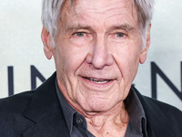 Harrison Ford arrives at the World Premiere Of Apple TV+ Series' 'Shrinking' Season 2 held at the Pacific Design Center on October 8, 2024 i...