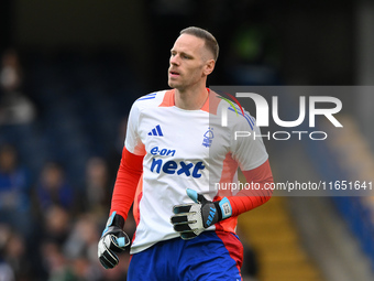 Matz Sels is the Nottingham Forest goalkeeper during the Premier League match between Chelsea and Nottingham Forest at Stamford Bridge in Lo...