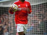 Anthony Elanga of Nottingham Forest participates in the Premier League match between Chelsea and Nottingham Forest at Stamford Bridge in Lon...