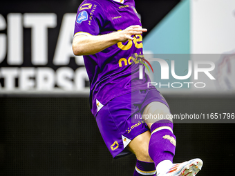 Go Ahead Eagles player Julius Dirksen participates in the friendly match between RKC and Go Ahead Eagles at the Mandemakers Stadium for the...