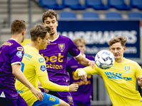 Go Ahead Eagles player Thibo Baeten and RKC player Luuk Wouters participate in the friendly match between RKC and Go Ahead Eagles at the Man...