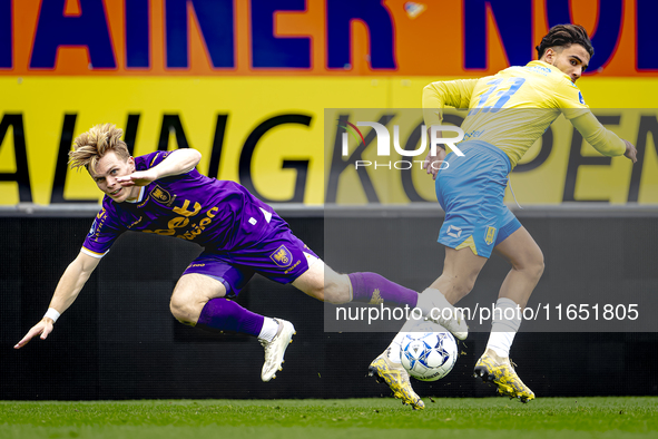 Go Ahead Eagles player Oliver Valaker Edvardsen and RKC player Faissal Al Mazyani participate in the friendly match between RKC and Go Ahead...