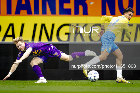 Go Ahead Eagles player Oliver Valaker Edvardsen and RKC player Faissal Al Mazyani participate in the friendly match between RKC and Go Ahead...