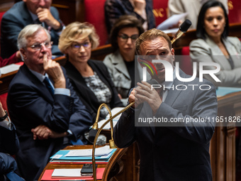 Marc Ferracci, Minister attached to the Minister for the Economy, Finance and Industry, with responsibility for Industry, takes the floor du...