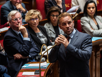 Marc Ferracci, Minister attached to the Minister for the Economy, Finance and Industry, with responsibility for Industry, takes the floor du...