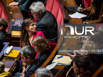 Claire Lejeune, MP for La France Insoumise, is in Parliament on the day of the no-confidence motion against Prime Minister Michel Barnier in...