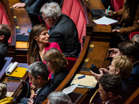 Claire Lejeune, MP for La France Insoumise, is in Parliament on the day of the no-confidence motion against Prime Minister Michel Barnier in...