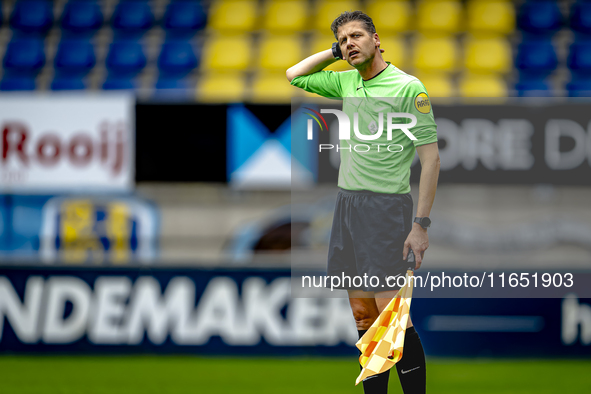 The assistant referee officiates during the friendly match between RKC and Go Ahead Eagles at the Mandemakers Stadium for the Dutch Eredivis...