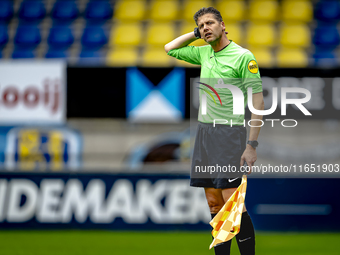 The assistant referee officiates during the friendly match between RKC and Go Ahead Eagles at the Mandemakers Stadium for the Dutch Eredivis...