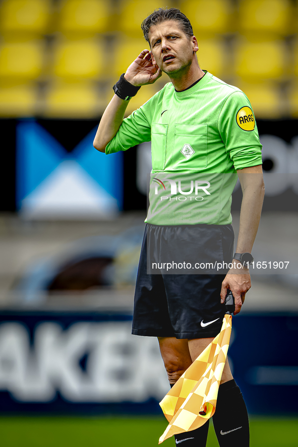 The assistant referee officiates during the friendly match between RKC and Go Ahead Eagles at the Mandemakers Stadium for the Dutch Eredivis...