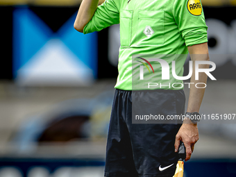 The assistant referee officiates during the friendly match between RKC and Go Ahead Eagles at the Mandemakers Stadium for the Dutch Eredivis...