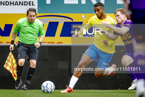 The assistant referee officiates during the friendly match between RKC and Go Ahead Eagles at the Mandemakers Stadium for the Dutch Eredivis...