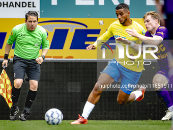 The assistant referee officiates during the friendly match between RKC and Go Ahead Eagles at the Mandemakers Stadium for the Dutch Eredivis...