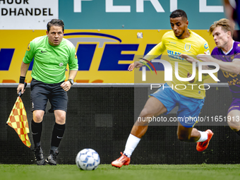 The assistant referee officiates during the friendly match between RKC and Go Ahead Eagles at the Mandemakers Stadium for the Dutch Eredivis...