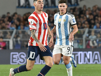 Argentina participates in a World Cup Qualifiers match against Paraguay at Estadio Mas Monumental Antonio Vespucio Liberti in Buenos Aires,...