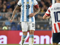 Nicolas Otamendi of Argentina participates in a World Cup Qualifiers match between Argentina and Paraguay at Estadio Mas Monumental Antonio...