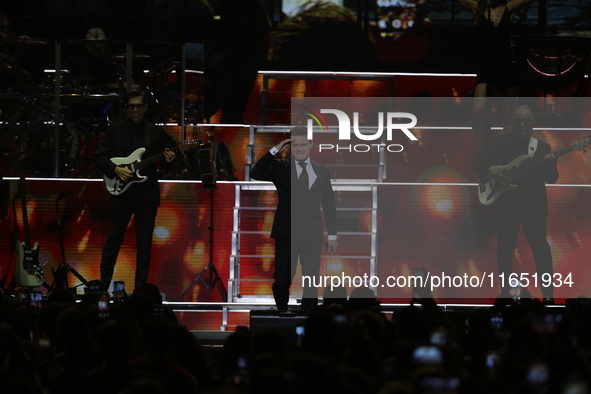 Singer Luis Miguel performs on stage during the Luis Miguel 2024 Tour at Arena CDMX in Mexico City, Mexico, on October 8, 2024. 