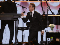 Singer Luis Miguel performs on stage during the Luis Miguel 2024 Tour at Arena CDMX in Mexico City, Mexico, on October 8, 2024. (