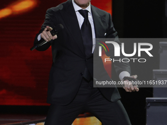 Singer Luis Miguel performs on stage during the Luis Miguel 2024 Tour at Arena CDMX in Mexico City, Mexico, on October 8, 2024. (