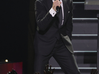 Singer Luis Miguel performs on stage during the Luis Miguel 2024 Tour at Arena CDMX in Mexico City, Mexico, on October 8, 2024. (