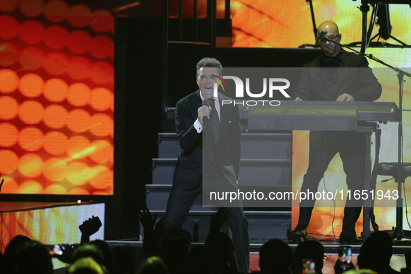 Singer Luis Miguel performs on stage during the Luis Miguel 2024 Tour at Arena CDMX in Mexico City, Mexico, on October 8, 2024. 