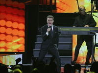 Singer Luis Miguel performs on stage during the Luis Miguel 2024 Tour at Arena CDMX in Mexico City, Mexico, on October 8, 2024. (