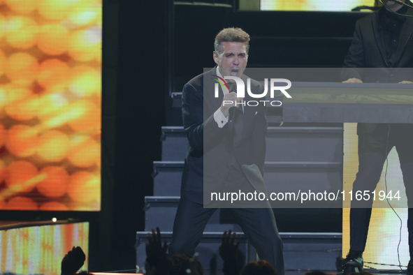 Singer Luis Miguel performs on stage during the Luis Miguel 2024 Tour at Arena CDMX in Mexico City, Mexico, on October 8, 2024. 