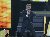 Singer Luis Miguel performs on stage during the Luis Miguel 2024 Tour at Arena CDMX in Mexico City, Mexico, on October 8, 2024. (