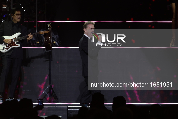 Singer Luis Miguel performs on stage during the Luis Miguel 2024 Tour at Arena CDMX in Mexico City, Mexico, on October 8, 2024. 