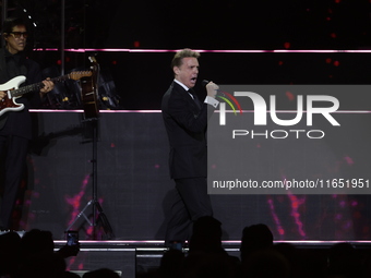 Singer Luis Miguel performs on stage during the Luis Miguel 2024 Tour at Arena CDMX in Mexico City, Mexico, on October 8, 2024. (