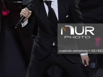 Singer Luis Miguel performs on stage during the Luis Miguel 2024 Tour at Arena CDMX in Mexico City, Mexico, on October 8, 2024. (