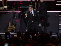 Singer Luis Miguel performs on stage during the Luis Miguel 2024 Tour at Arena CDMX in Mexico City, Mexico, on October 8, 2024. (